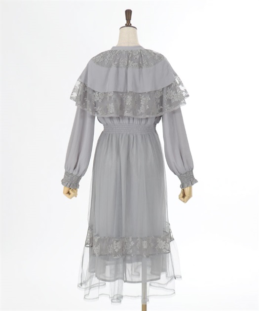 リボン付ケープワンピース | axes femme | axes femme online shop リボン付ケープワンピース | axes femme | axes femme online shop