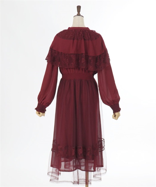 リボン付ケープワンピース | axes femme | axes femme online shop リボン付ケープワンピース | axes femme | axes femme online shop