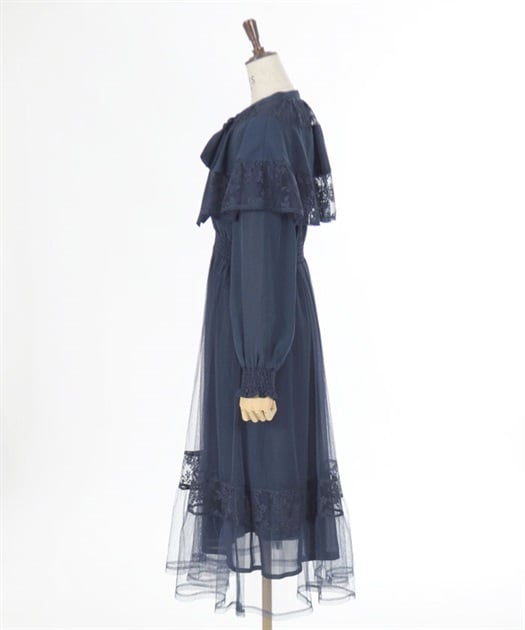 リボン付ケープワンピース | axes femme | axes femme online shop リボン付ケープワンピース | axes femme | axes femme online shop