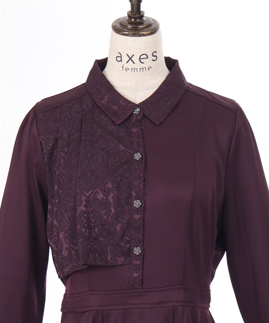 ジャカード切替ティアードワンピース | axes femme | axes femme ジャカード切替ティアードワンピース | axes femme | axes femme
