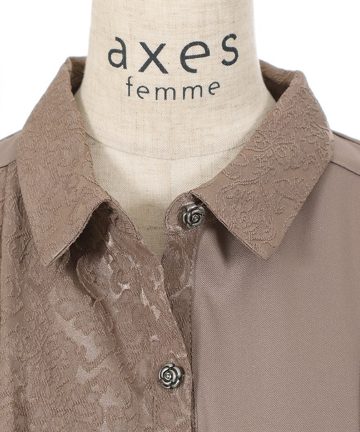 ジャカード切替ティアードワンピース | axes femme | axes femme ジャカード切替ティアードワンピース | axes femme | axes femme