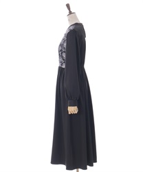 チャイナ釦薔薇柄切替ワンピース | axes femme | axes femme チャイナ釦薔薇柄切替ワンピース | axes femme | axes femme