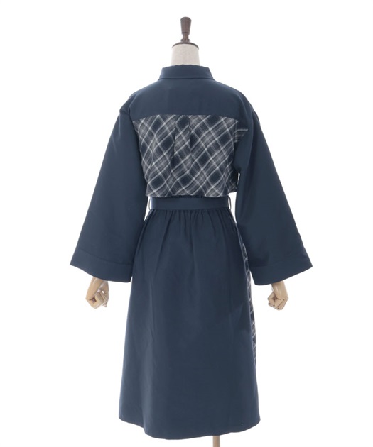 起毛チェックバイカラーワンピース | 衣料 | axes femme online shop 起毛チェックバイカラーワンピース | 衣料 | axes femme online shop