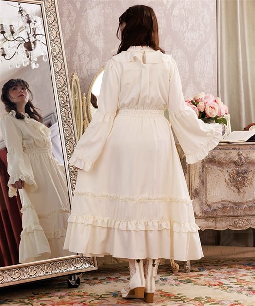 姫袖風ラッフルフリルワンピース | axes femme | axes femme 姫袖風ラッフルフリルワンピース | axes femme | axes femme