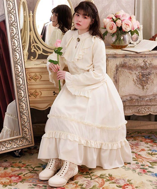 姫袖風ラッフルフリルワンピース | axes femme | axes femme 姫袖風ラッフルフリルワンピース | axes femme | axes femme
