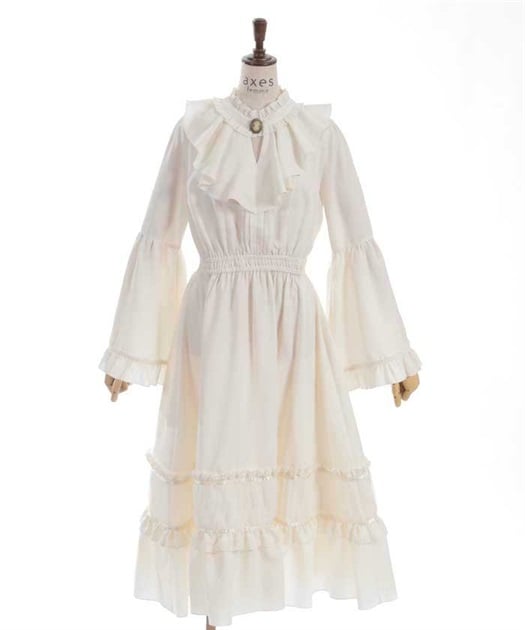 姫袖風ラッフルフリルワンピース | axes femme | axes femme 姫袖風ラッフルフリルワンピース | axes femme | axes femme