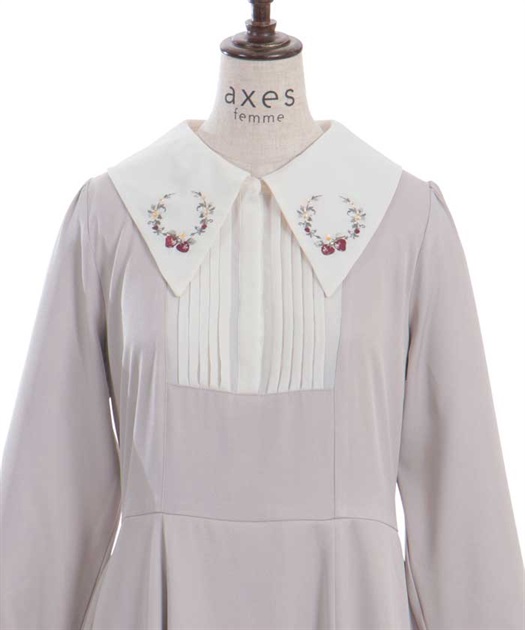 ストロベリー刺繍ワンピース【期間限定価格】 | axes femme ストロベリー刺繍ワンピース【期間限定価格】 | axes femme