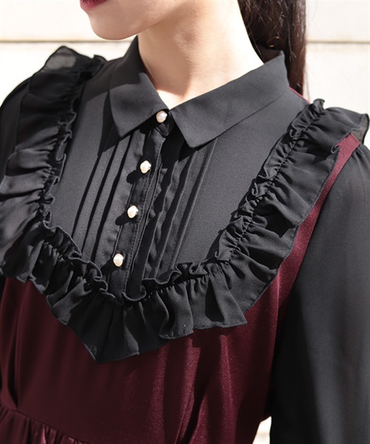 キャット刺繍ドッキングワンピース | axes femme | axes femme キャット刺繍ドッキングワンピース | axes femme | axes femme