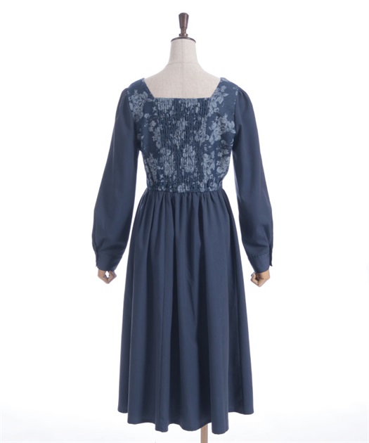 ブーケデニムレースアップワンピース | axes femme | axes femme ブーケデニムレースアップワンピース | axes femme | axes femme