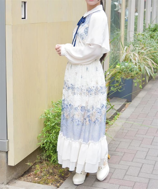 フラワーパネルプリントレースワンピース | レディース服