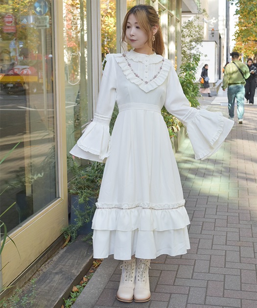 ローズ×リボン姫袖ワンピース | axes femme | axes femme online shop