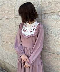 ブロッキングベリー刺繍ワンピース | outlet | axes femme