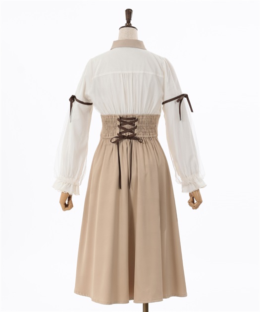 チュール使いコルセットワンピース | outlet | axes femme
