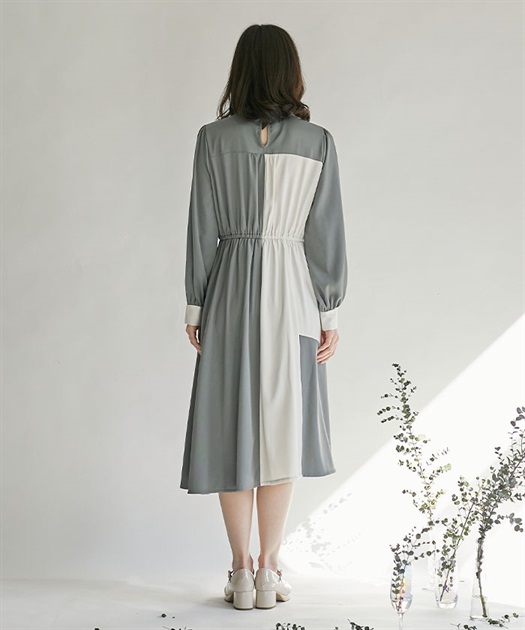 チョーカー風バイカラーワンピース | outlet | axes femme チョーカー風バイカラーワンピース | outlet | axes femme