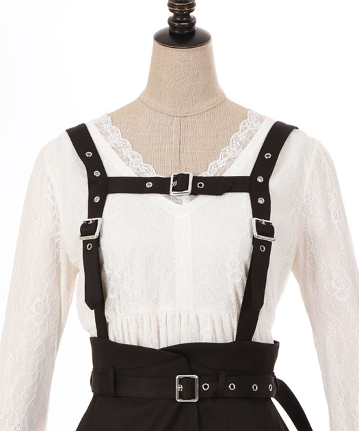 ハーネスベルト付レースワンピース | 衣料 | axes femme online shop ハーネスベルト付レースワンピース | 衣料 | axes femme online shop