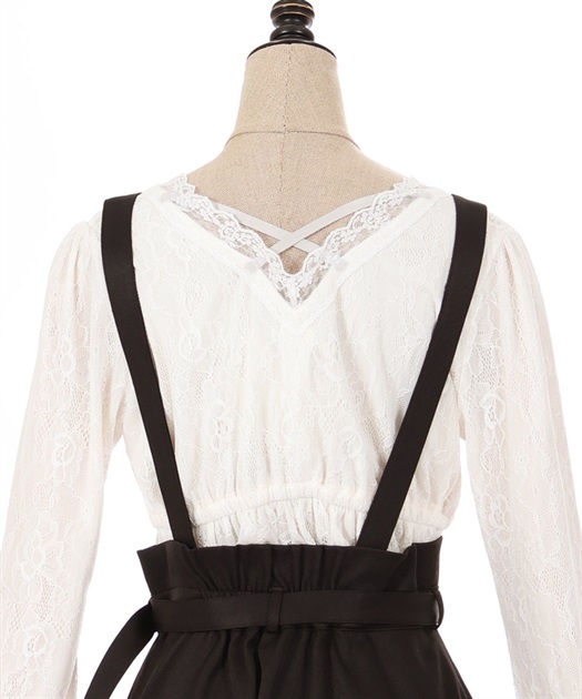 ハーネスベルト付レースワンピース | outlet | axes femme ハーネスベルト付レースワンピース | outlet | axes femme