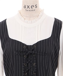 レースアップストライプワンピース | outlet | axes femme