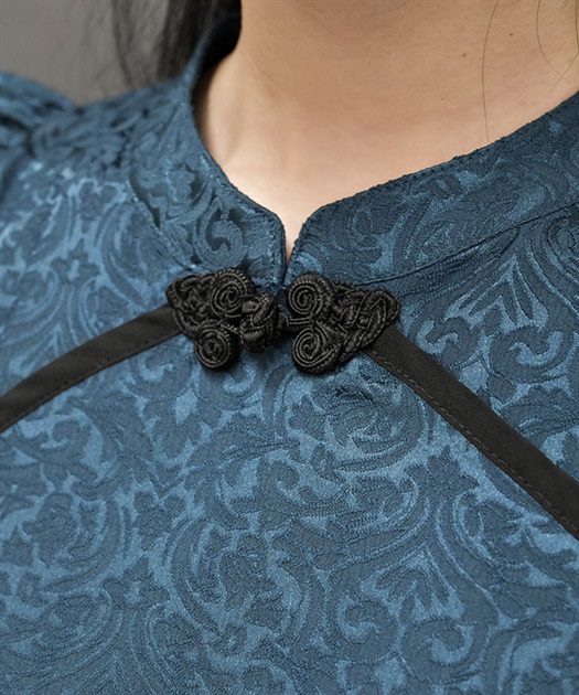 バタフライ刺繍チャイナ釦ワンピース | レディース服 バタフライ刺繍チャイナ釦ワンピース | レディース服
