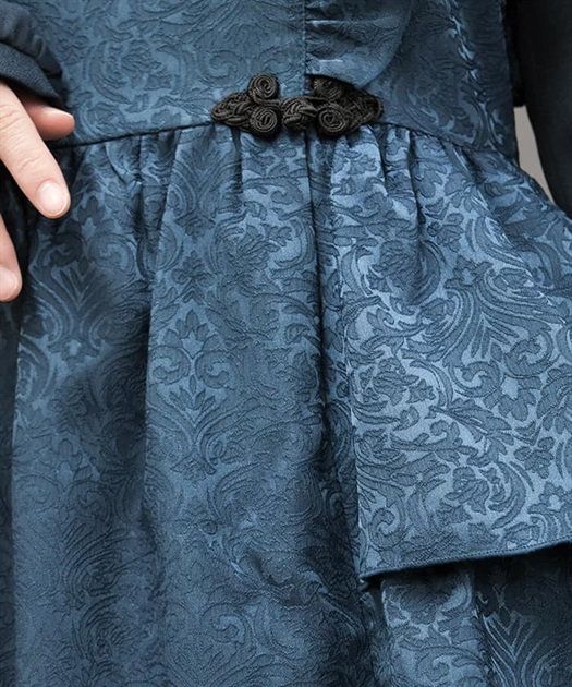 バタフライ刺繍チャイナ釦ワンピース | レディース服