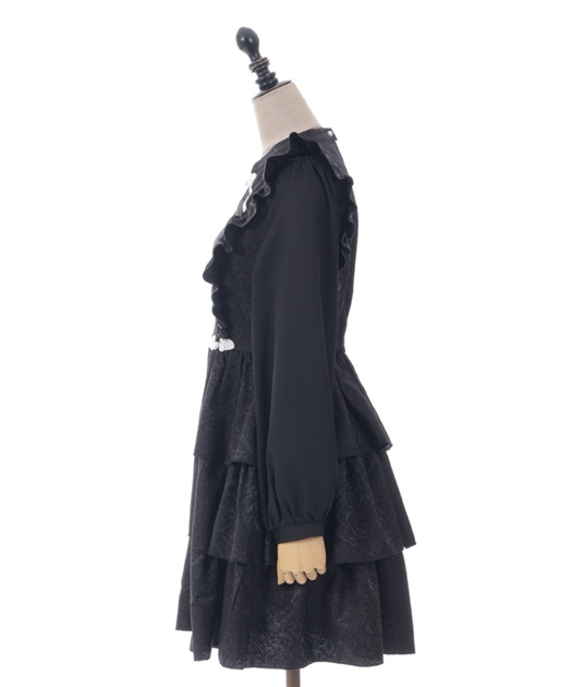 バタフライ刺繍チャイナ釦ワンピース | レディース服 バタフライ刺繍チャイナ釦ワンピース | レディース服