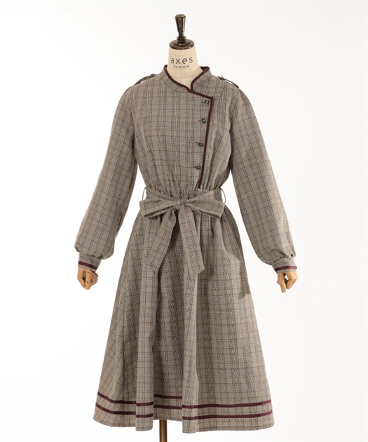 スタンドカラー連釦ワンピース | outlet | axes femme online shop