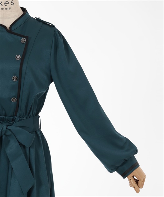 スタンドカラー連釦ワンピース | outlet | axes femme online shop