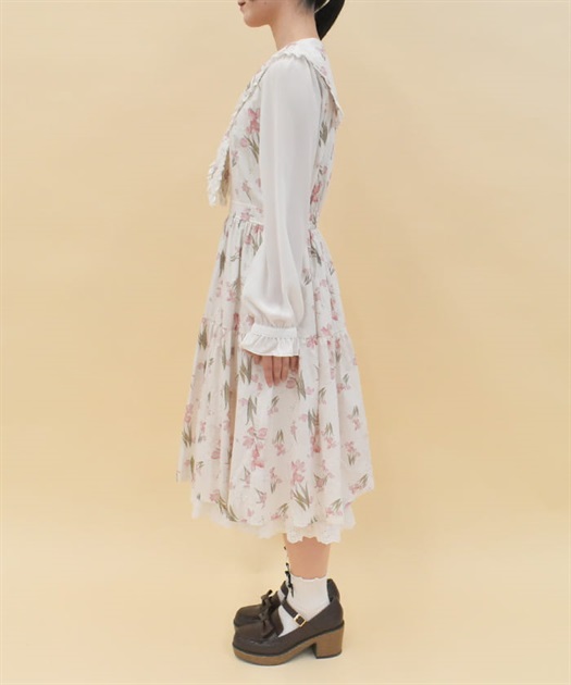 フラワープリントセーラーワンピース【予約】 | レディース服 フラワープリントセーラーワンピース【予約】 | レディース服
