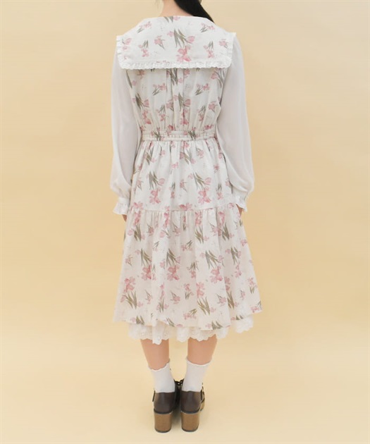 フラワープリントセーラーワンピース【予約】 | レディース服 フラワープリントセーラーワンピース【予約】 | レディース服