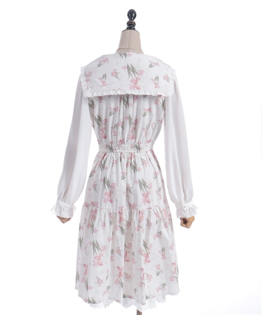 フラワープリントセーラーワンピース | レディース服 フラワープリントセーラーワンピース | レディース服