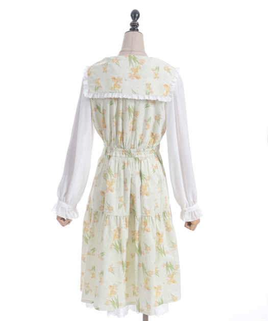 フラワープリントセーラーワンピース | レディース服 フラワープリントセーラーワンピース | レディース服