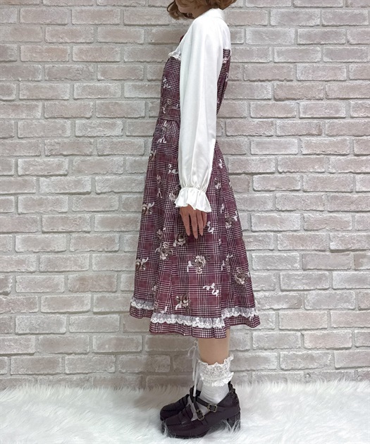 ホリデーチェック柄ワンピース【ランク別お値下げ対象商品