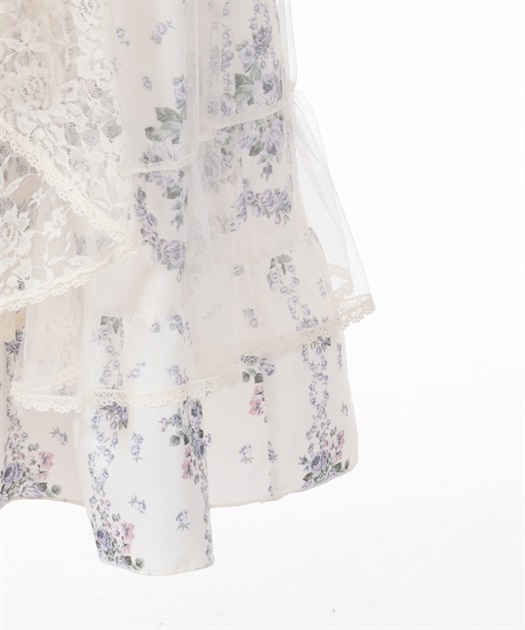 ラッフルフリルレース花柄ワンピース | axes femme | axes femme ラッフルフリルレース花柄ワンピース | axes femme | axes femme