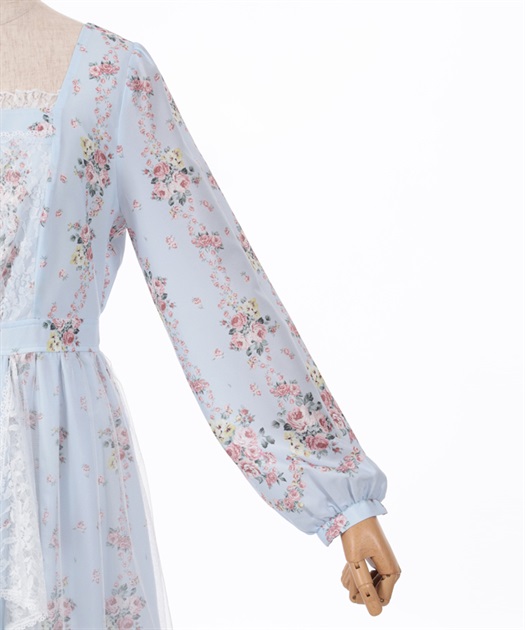 ラッフルフリルレース花柄ワンピース | outlet | axes femme ラッフルフリルレース花柄ワンピース | outlet | axes femme