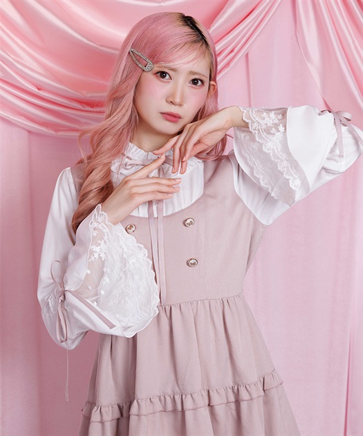 姫袖風ジャンパースカートドッキングワンピース【予約】 | POETIQUE