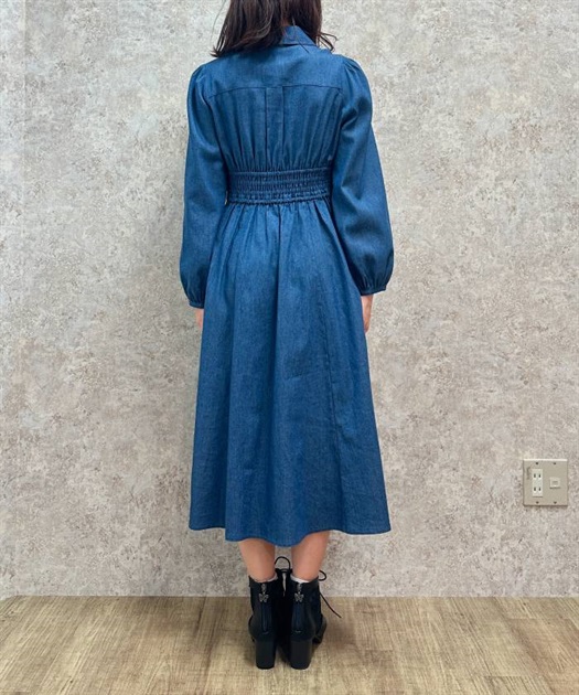 ダブルレースアップデニムワンピース | outlet | axes femme ダブルレースアップデニムワンピース | outlet | axes femme