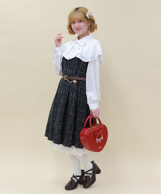 ケープフリルツイードワンピース | POETIQUE | axes femme online shop