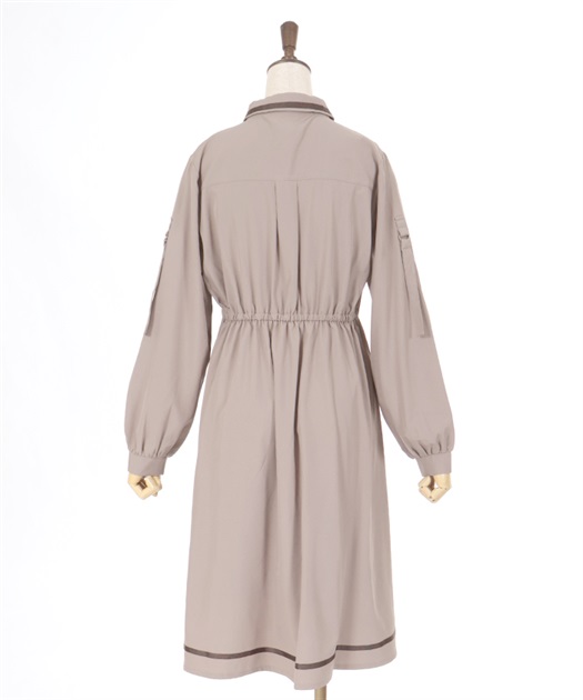 ミリタリー風シャツワンピース | outlet | axes femme online shop ミリタリー風シャツワンピース | outlet | axes femme online shop