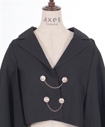 マント風ケープジャケット【期間限定価格】 | outlet | axes マント風ケープジャケット【期間限定価格】 | outlet | axes
