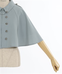チェーン付きダブル釦ケープ | レディース服・レディース