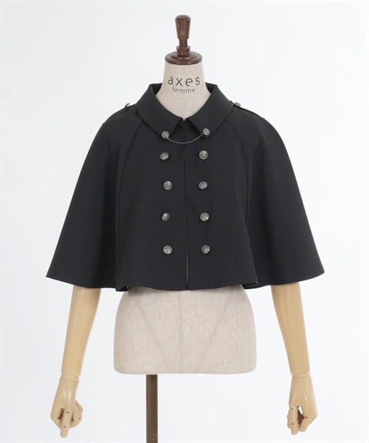 チェーン付きダブル釦ケープ | axes femme | axes femme online shop チェーン付きダブル釦ケープ | axes femme | axes femme online shop