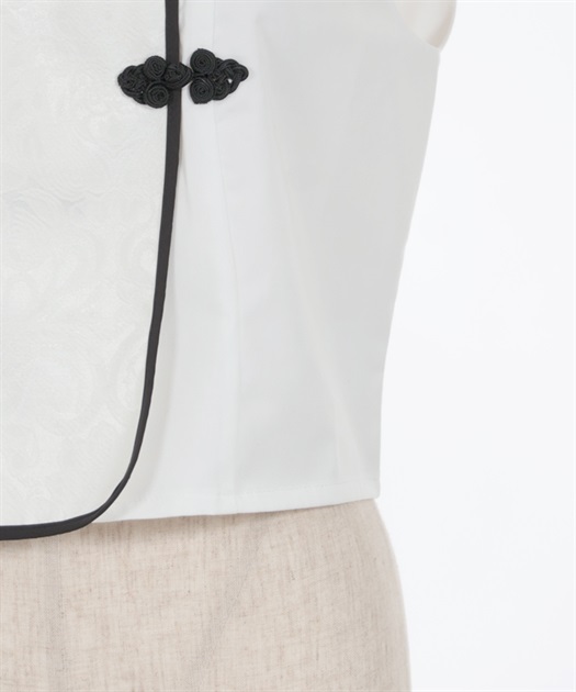 チャイナ風JQ切替ベスト | outlet | axes femme online shop チャイナ風JQ切替ベスト | outlet | axes femme online shop