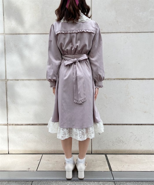 レース襟付トレンチコート | outlet | axes femme online shop レース襟付トレンチコート | outlet | axes femme online shop