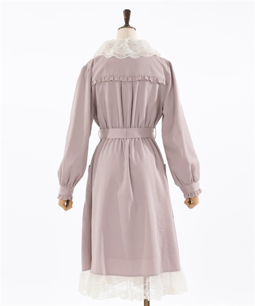 レース襟付トレンチコート | axes femme | axes femme online shop レース襟付トレンチコート | axes femme | axes femme online shop