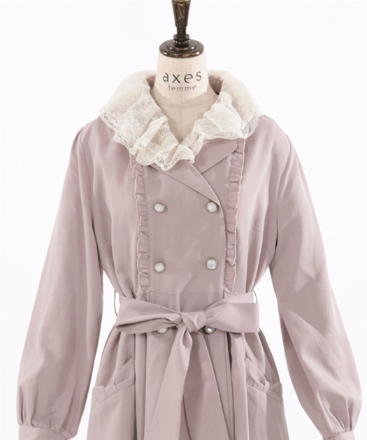 レース襟付トレンチコート | axes femme | axes femme online shop レース襟付トレンチコート | axes femme | axes femme online shop