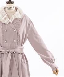 レース襟付トレンチコート | axes femme | axes femme online shop レース襟付トレンチコート | axes femme | axes femme online shop