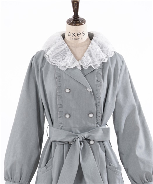 レース襟付トレンチコート | axes femme | axes femme online shop レース襟付トレンチコート | axes femme | axes femme online shop