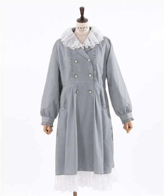 レース襟付トレンチコート | axes femme | axes femme online shop レース襟付トレンチコート | axes femme | axes femme online shop