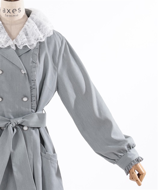 レース襟付トレンチコート | outlet | axes femme online shop レース襟付トレンチコート | outlet | axes femme online shop