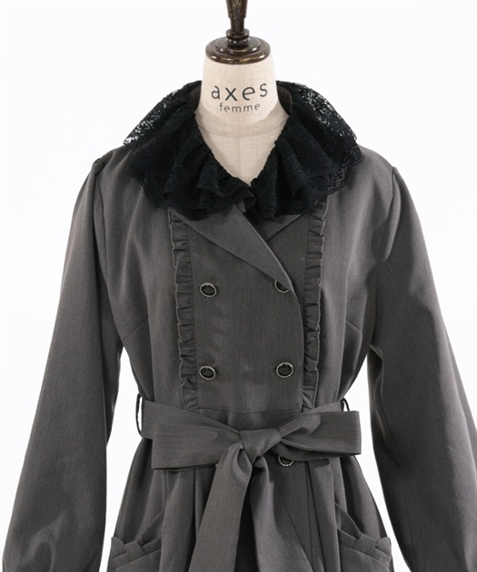 レース襟付トレンチコート | axes femme | axes femme online shop レース襟付トレンチコート | axes femme | axes femme online shop