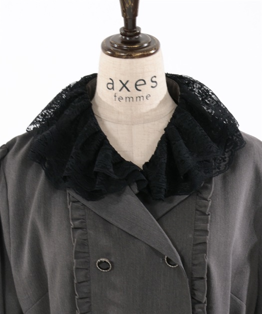 レース襟付トレンチコート | axes femme | axes femme online shop レース襟付トレンチコート | axes femme | axes femme online shop